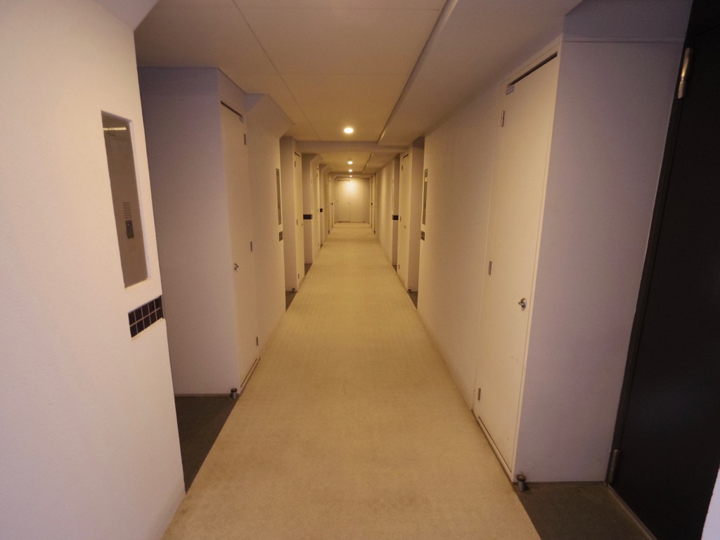 ホテルのような内廊下。脱走しても安心ですね。