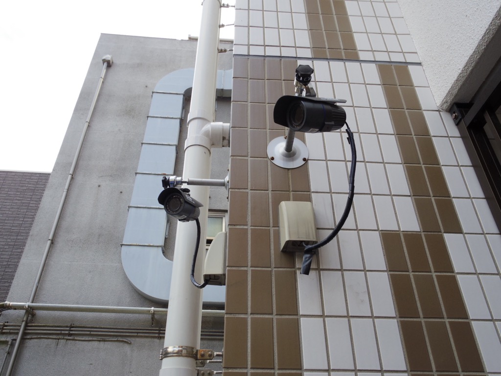 防犯カメラ設置は複数設置されていました。
