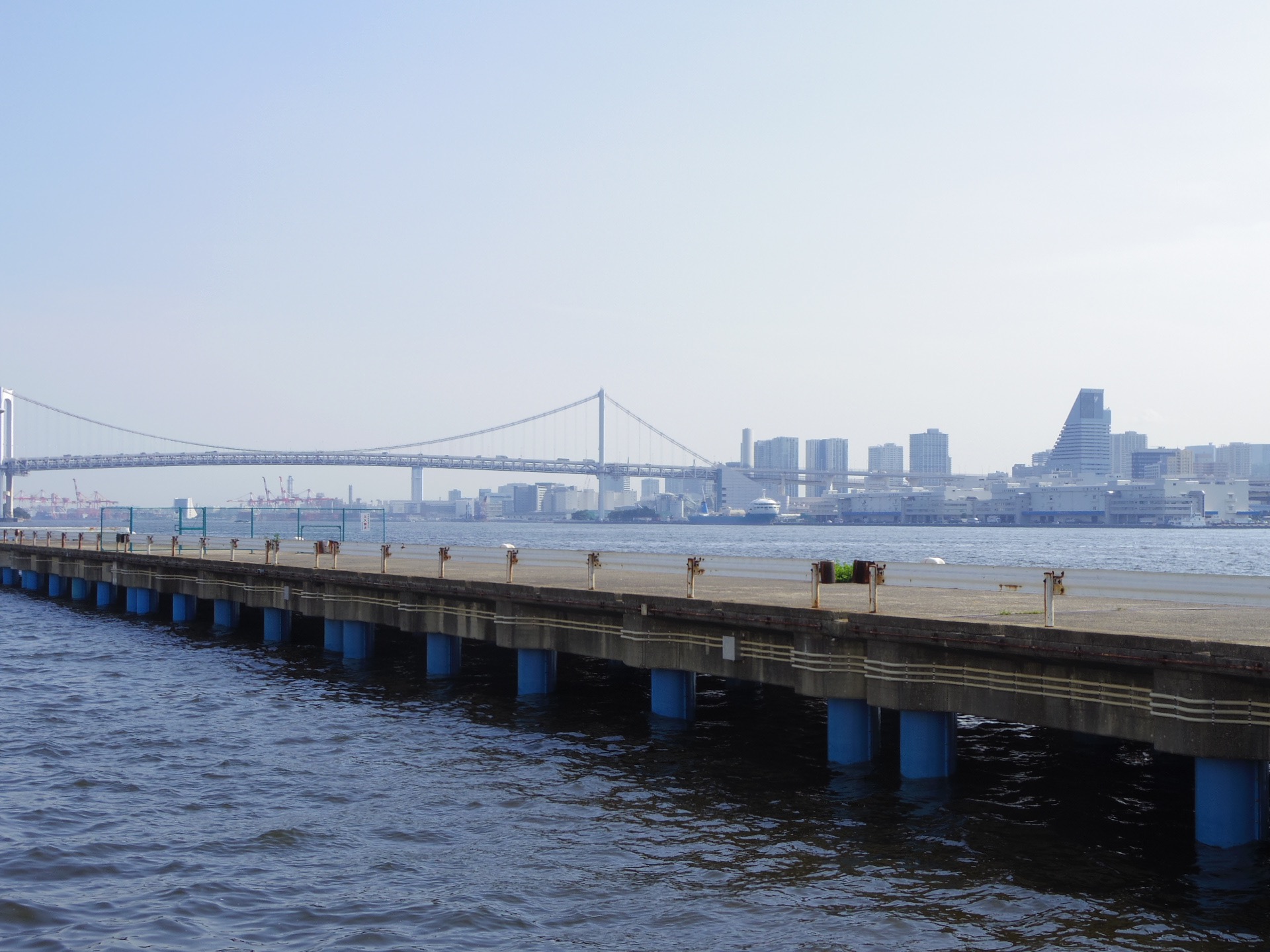 東京湾とレインボーブリッジ
