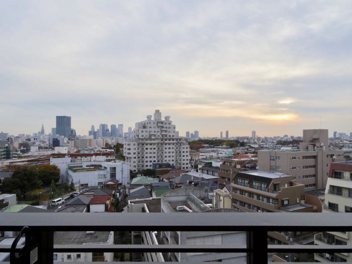 新宿副都心の高層ビルが見えます