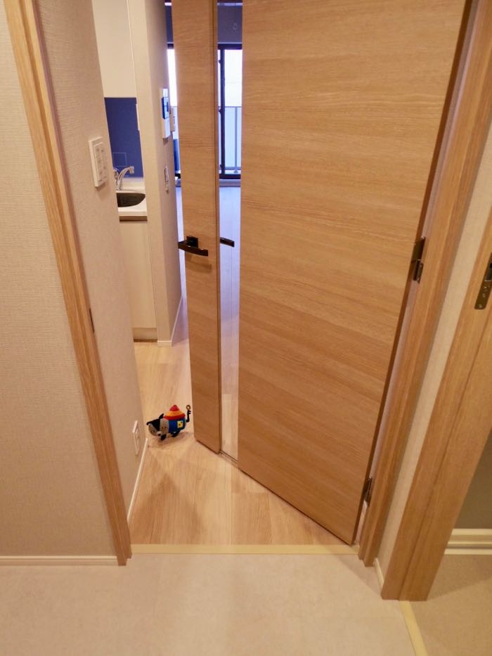 猫ちゃんの玄関飛び出しを防止するドア