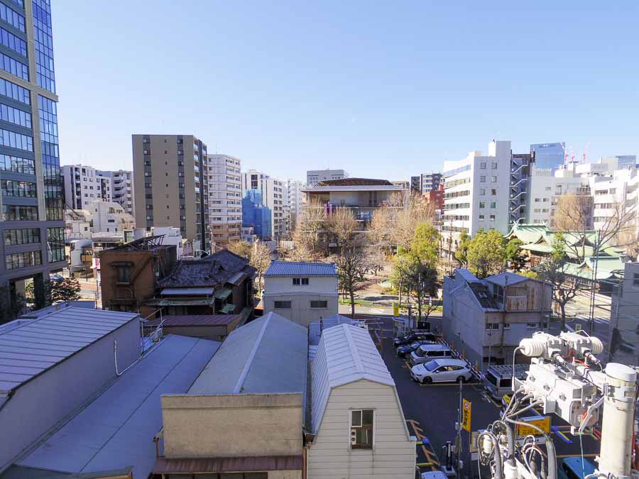 西向きバルコニーからの風景